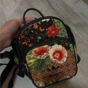 Adidas Women's Floral Backpack with Black Accents